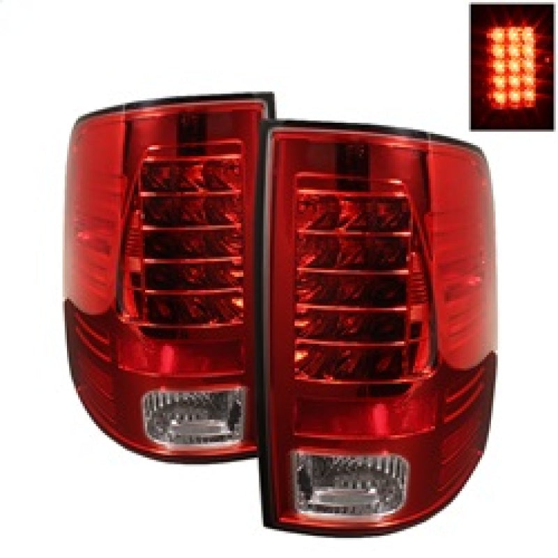 Spyder Dodge Ram 1500 09-14 LED Tail Lights Incandescent- Red Clear ALT-YD-DRAM09-LED-RC