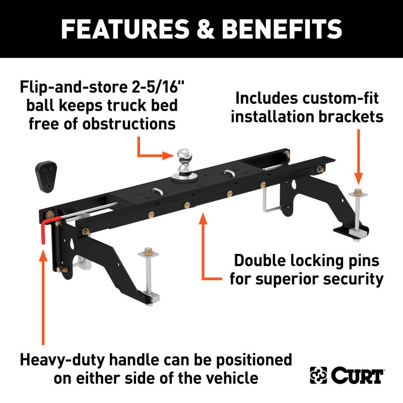 Curt Universal Double Lock Gooseneck Hitch Kit