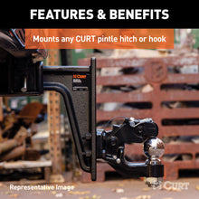 Load image into Gallery viewer, Curt Adjustable Pintle Mount (2-1/2in Shank 20000lbs 7-1/4in High 10-3/4in Long)