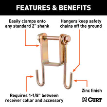 Load image into Gallery viewer, Curt Trailer Safety Chain Holder Bracket w/ 2in Shank