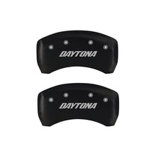 Load image into Gallery viewer, MGP 4 Caliper Covers Engraved Front &amp; Rear Daytona Red finish silver ch