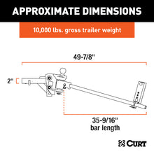 Load image into Gallery viewer, Curt TruTrack Trunnion Bar Weight Distribution System (8000-10000lbs 35-9/16in Bars)