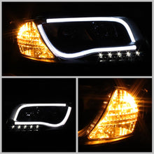 Load image into Gallery viewer, Spyder Audi A6 02-04 Projector Headlights Halogen Model Light Tube DRL Blk PRO-YD-ADA601-LTDRL-BK
