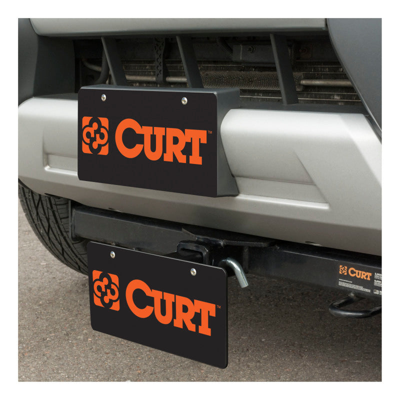 Curt Hitch-Mounted License Plate Holder (Fits 2in Receiver)