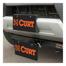 Load image into Gallery viewer, Curt Hitch-Mounted License Plate Holder (Fits 2in Receiver)