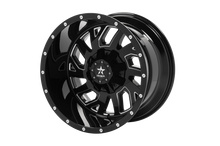 Load image into Gallery viewer, RBP 65R Glock 20x12 8x165.1 BP / 4.75 BS -44mm Offset 121.3mm CB Gloss Black Machined Grooves Wheel