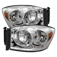 Load image into Gallery viewer, xTune Dodge Ram 1500 06-08 / Ram 2500/3500 06-09 Amber Crystal Headlights Chrome HD-JH-DR06-AM-C