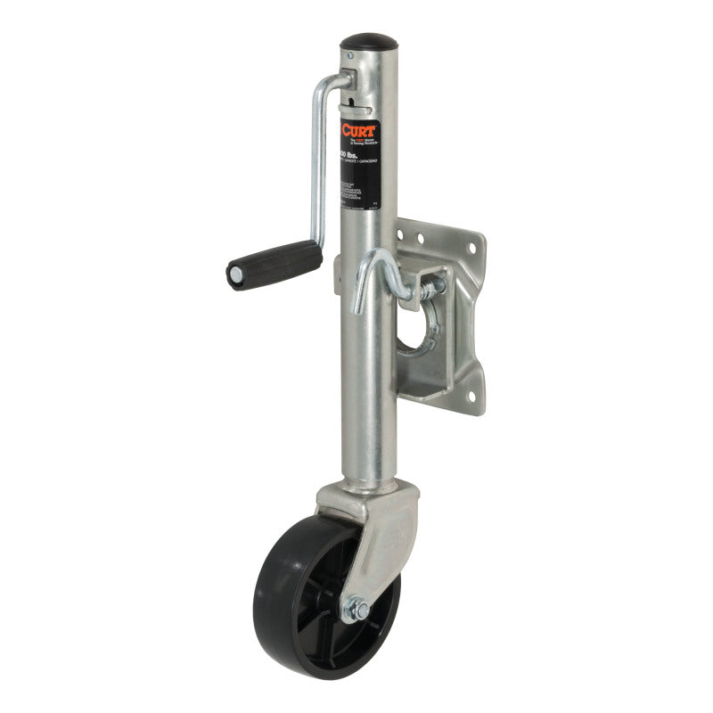 Curt Marine Jack w/6in Wheel (1000lbs 10in Travel Packaged)
